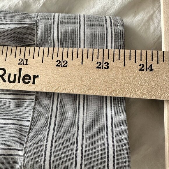Express 1MX Extra Slim Fit Stretch Cotton Casual Dress Shirt Sz S 14-14.5 Gray - Picture 8 of 8